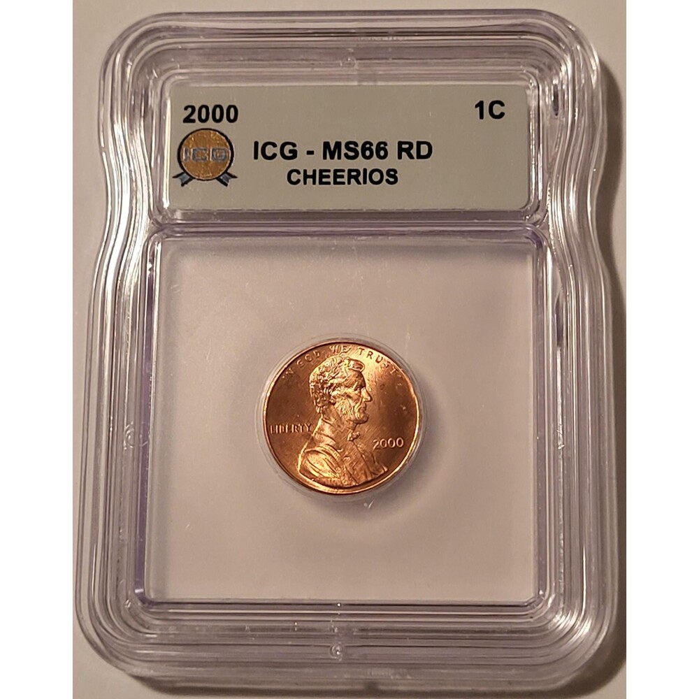 2000 Lincoln Memorial Cent Cheerios Promotion MS66 RED ICG